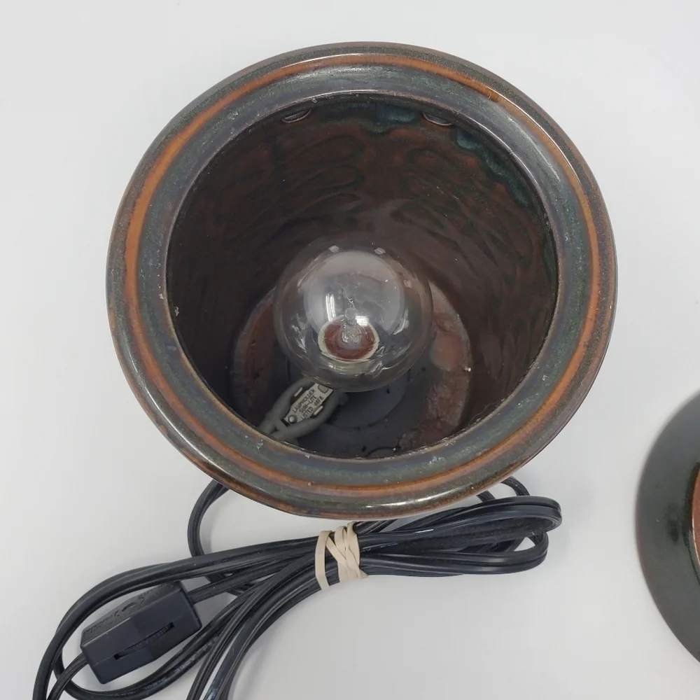 SCENTSY FARFALLE FULL SIZE WAX WARMER RETIRED RED BROWN GLAZE